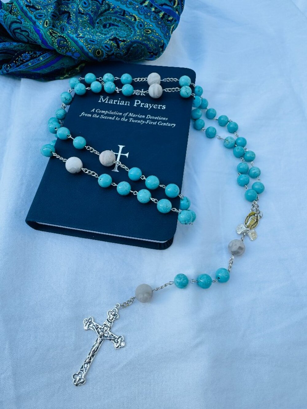 Our Lady of the Desert Rare Sleeping Beauty Turquoise Handmade Silver Rosary